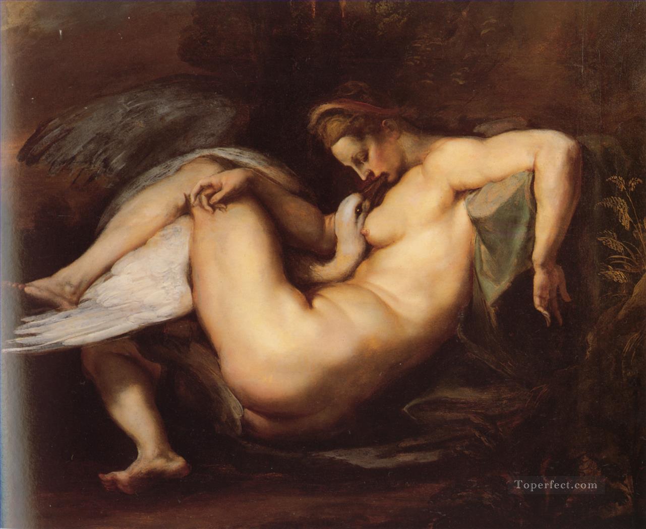 Leda and the Swan Baroque Peter Paul Rubens birds Oil Paintings